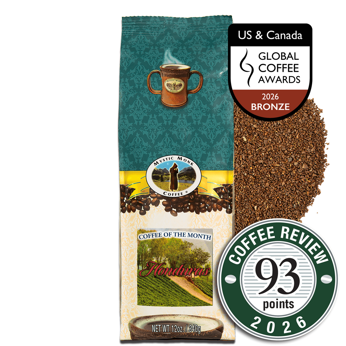 Honduras Yellow Honey 12oz coffee - Bronze Medal, Global Coffee Awards US & Canada 2026, 93 points Coffee Review