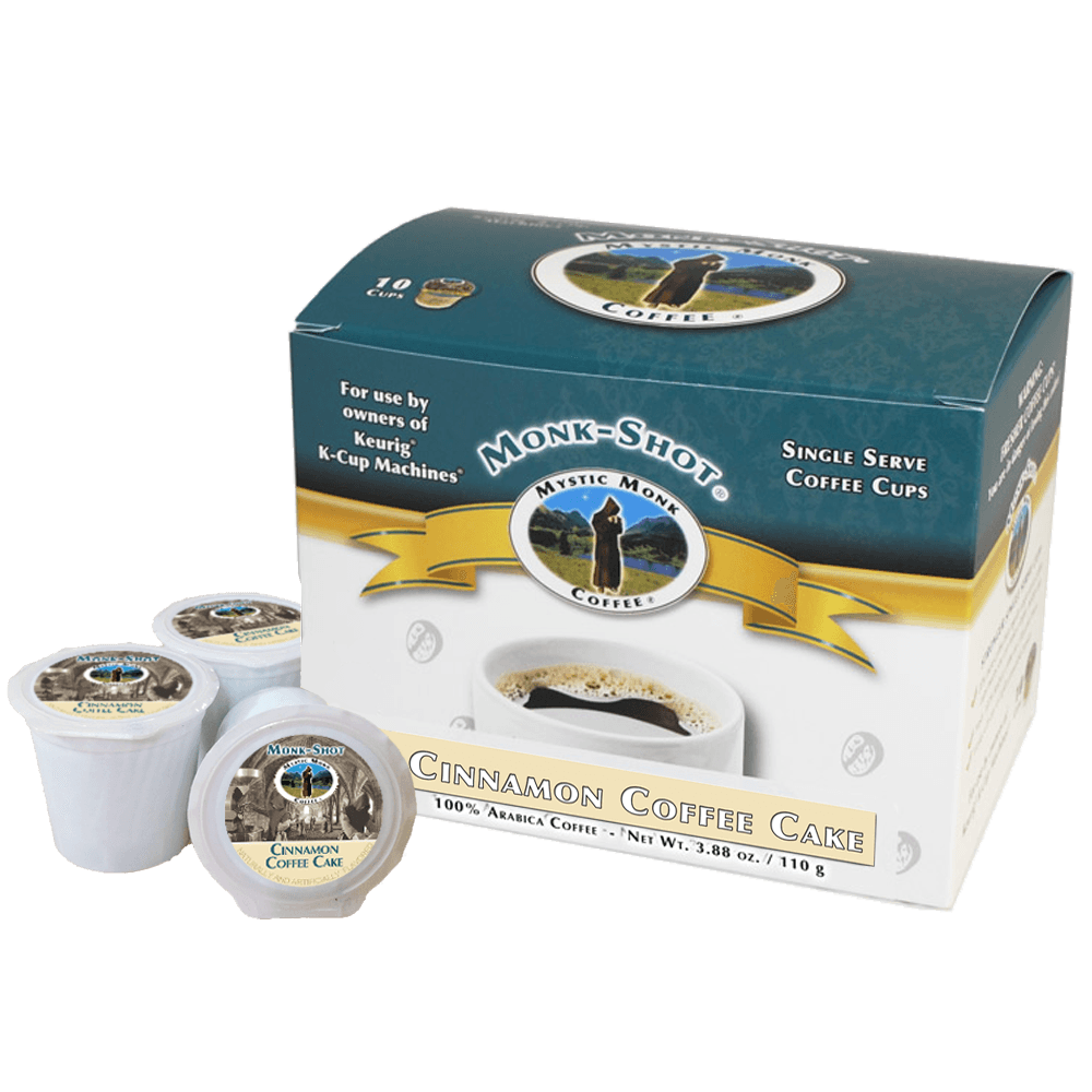 Cinnamon Coffee Cake 10ct., Monk-Shots - Mystic Monk Coffee