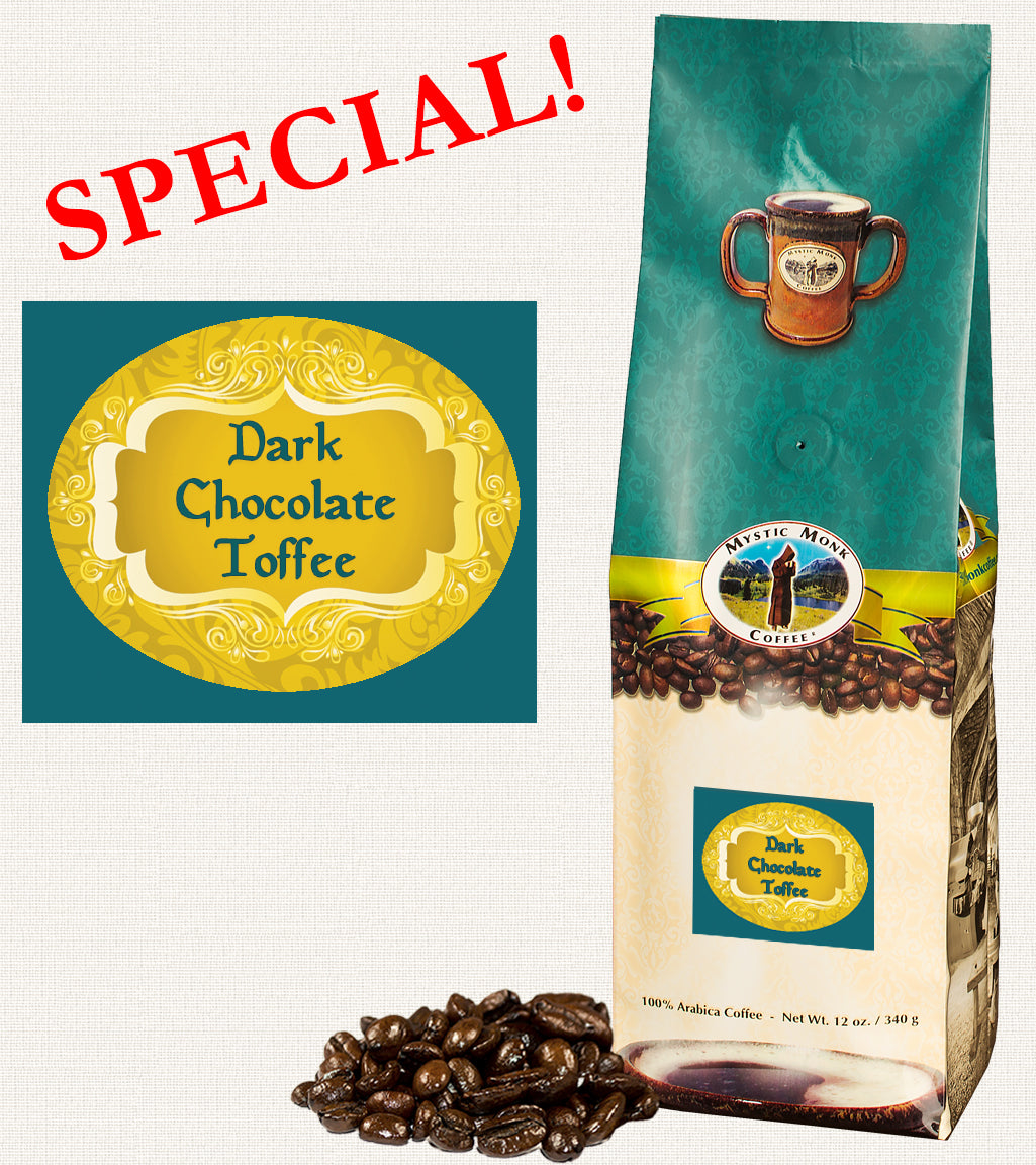 Dark Chocolate Toffee, Archived Coffee - Mystic Monk Coffee