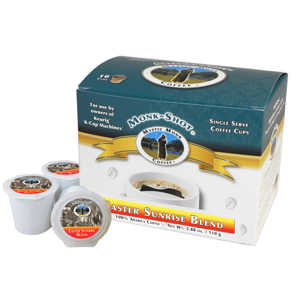 Easter Sunrise Blend 10ct., Monk-Shots - Mystic Monk Coffee