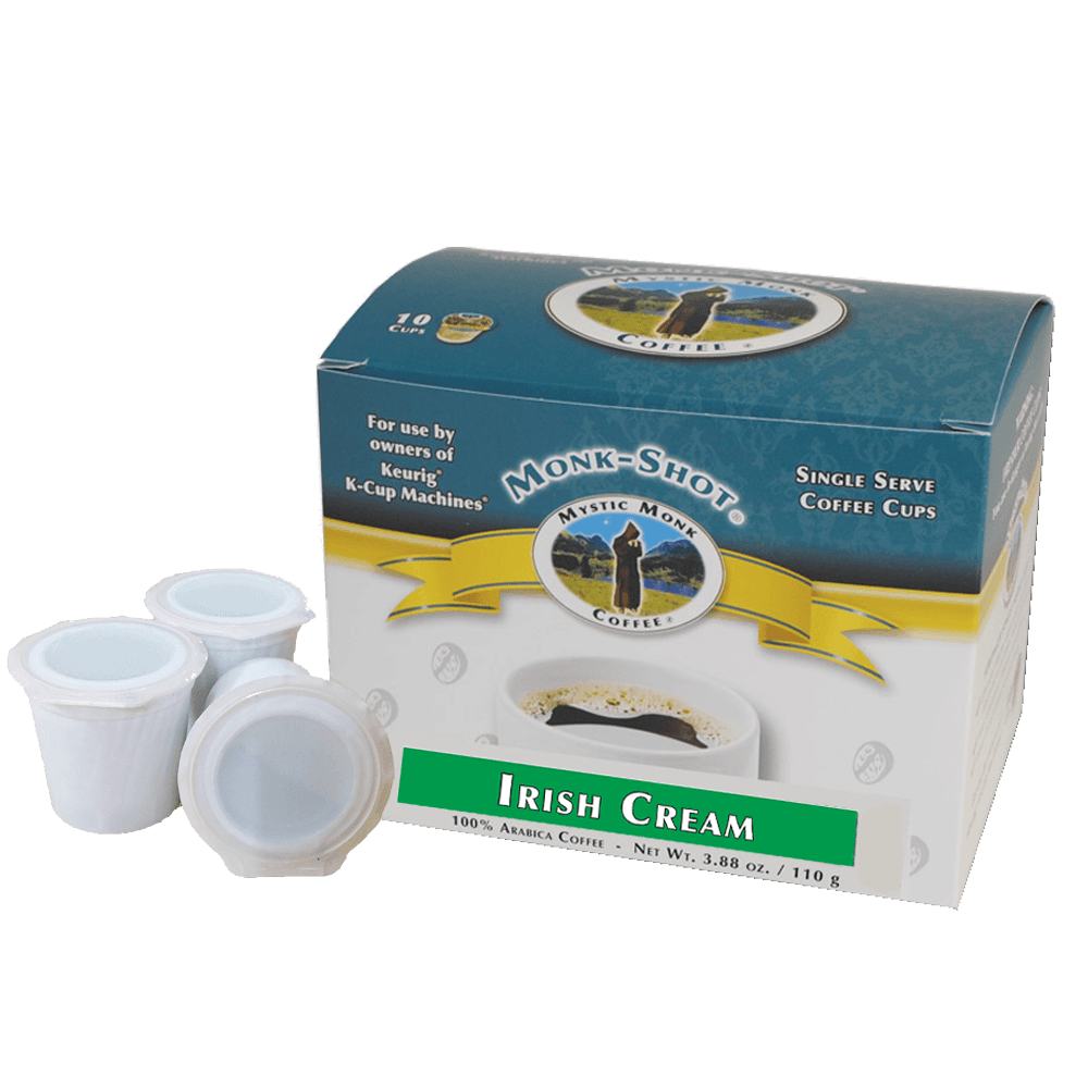 Irish Cream 10ct., Monk-Shots - Mystic Monk Coffee