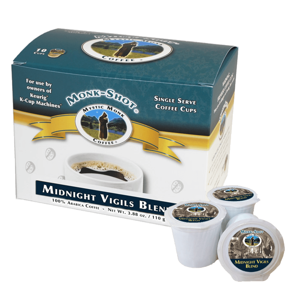 Midnight Vigils Blend 10ct., Monk-Shots - Mystic Monk Coffee