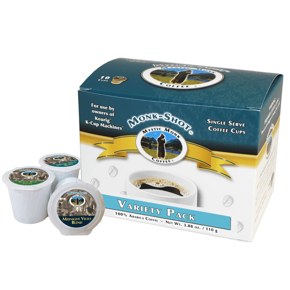 Variety Pack 10ct., Monk-Shots - Mystic Monk Coffee