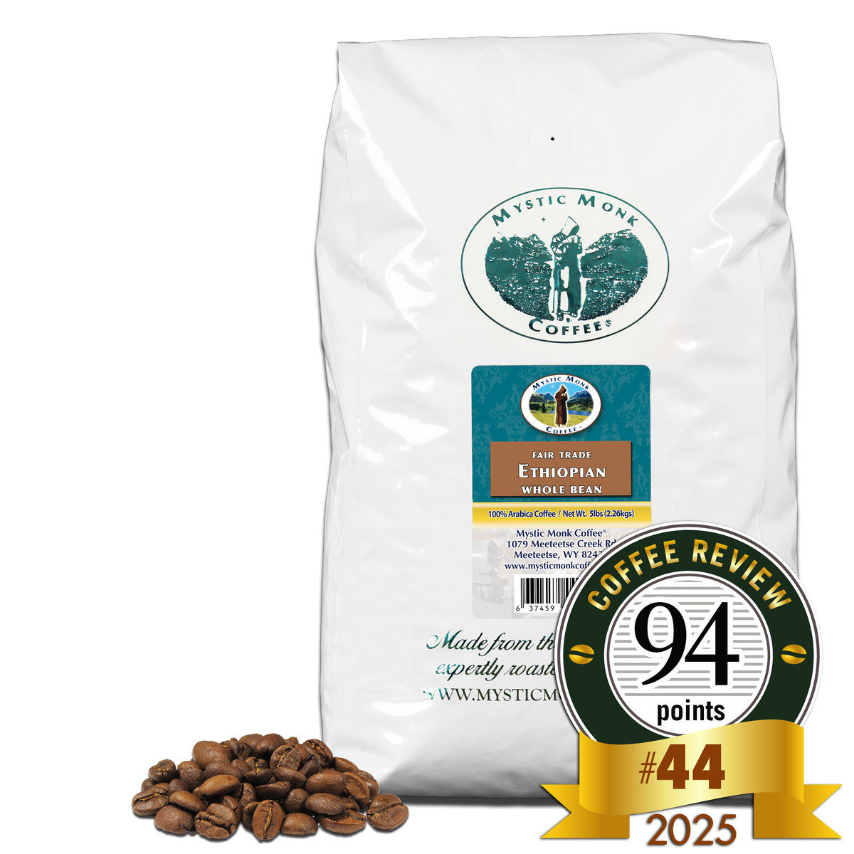 FTO Ethiopian 5lb | Coffee Beans | Mystic Monk Coffee