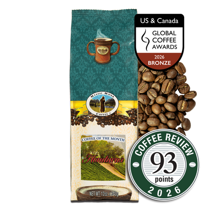 Honduras Yellow Honey 12oz coffee - Bronze Medal, Global Coffee Awards US & Canada 2026, 93 points Coffee Review
