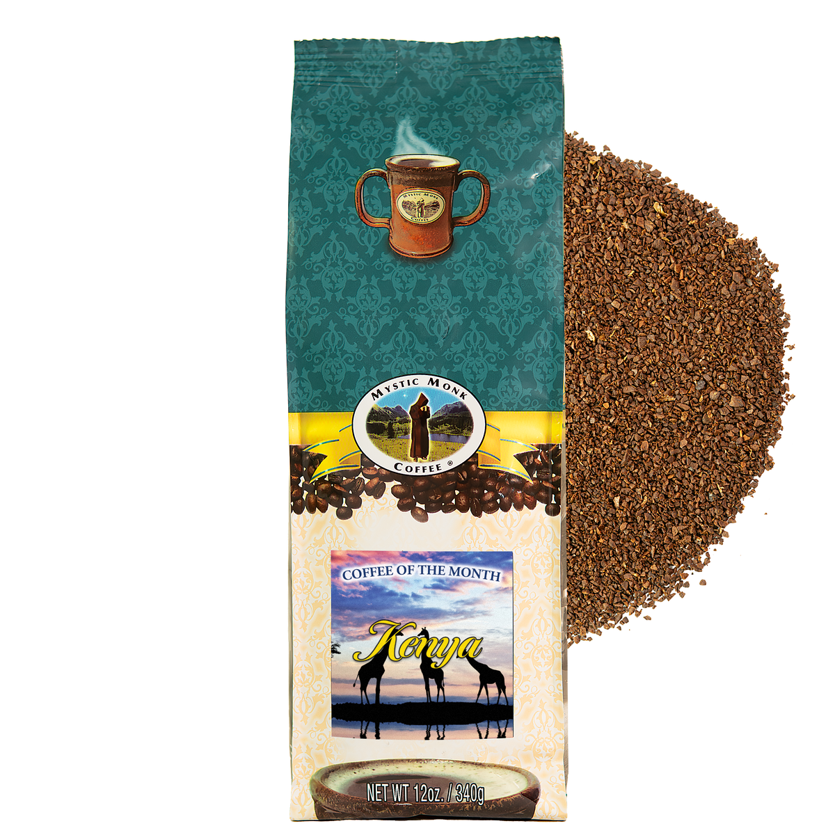 Kenya Peaberry Coffee of the Month 12oz bag, ground