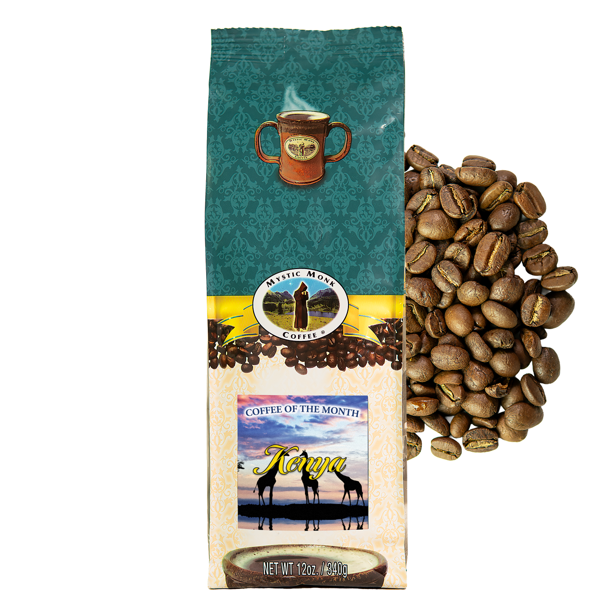 Kenya Peaberry Coffee of the Month 12oz bag, whole bean