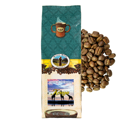 Kenya Peaberry Coffee of the Month 12oz bag, whole bean