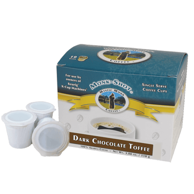 Dark Chocolate Toffee 10ct., Monk-Shots - Mystic Monk Coffee