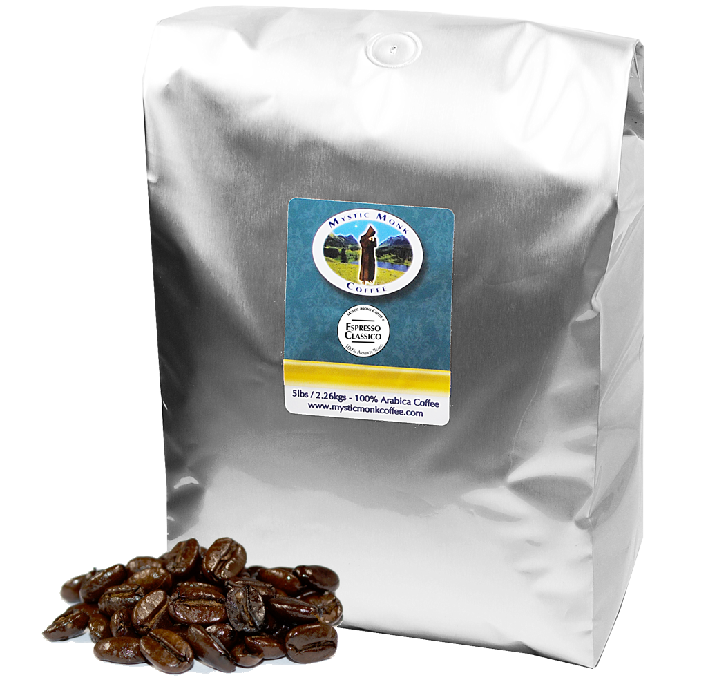 Espresso Classico 5lb, 5lb Coffee - Mystic Monk Coffee