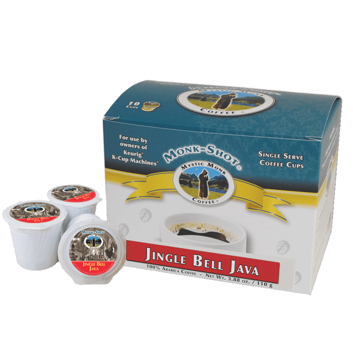 Jingle Java 6 Pack Jingle Bell Java 10ct. | Monk-Shots | Mystic Monk Coffee