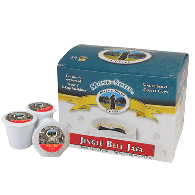 Jingle Bell Java 10ct., Monk-Shots - Mystic Monk Coffee