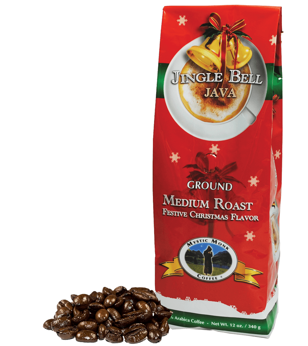 Jingle Bell Java Flavored Coffee Beans Mystic Monk Coffee