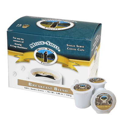 Breakfast Blend 10ct., Monk-Shots - Mystic Monk Coffee
