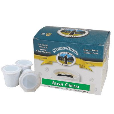 Irish Cream 10ct., Monk-Shots - Mystic Monk Coffee