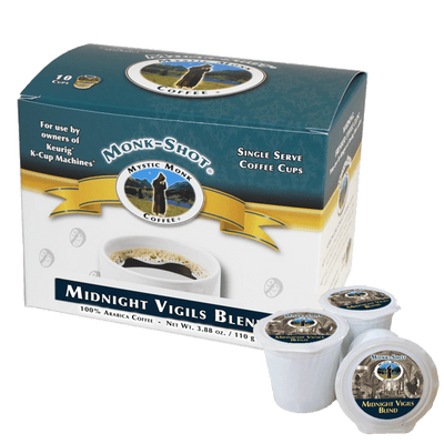Midnight Vigils Blend 10ct., Monk-Shots - Mystic Monk Coffee