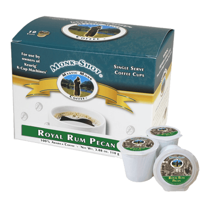 Royal Rum Pecan 10ct., Monk-Shots - Mystic Monk Coffee